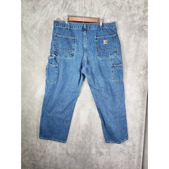 Carhartt Men's Jeans 40x30 Rugged Workwear Durable Blue Denim - Picture 2 of 6